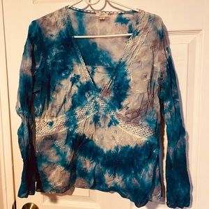 J. Jill blouse. Redesigned as a One of a Kind Tie Dye by Rena. Size Large/Petite